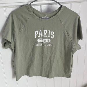 Mint green Cropped Hollister T shirt